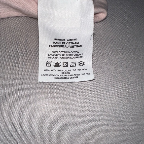 NIKE • Light Pink Logo Tee Raw Hem Women’s Size Small - Picture 5 of 7